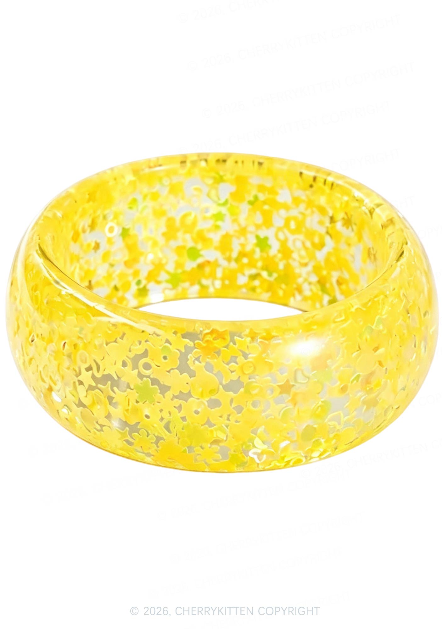 Glitter Sequins Jelly Color Y2K Cuff Bangle Cherrykitten
