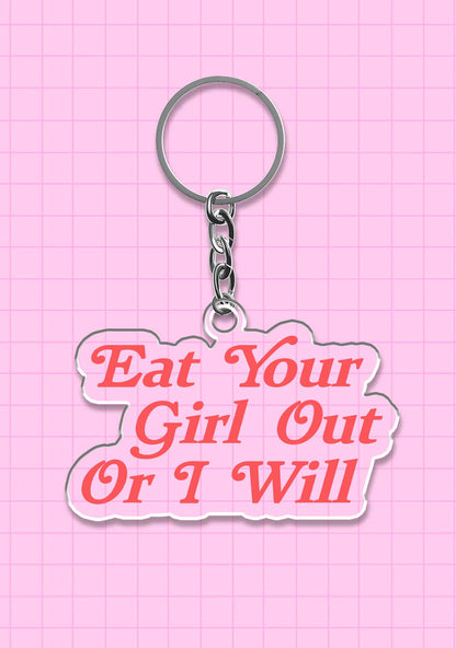 Eat Your Girl Out 1Pc Y2K Keychain Cherrykitten