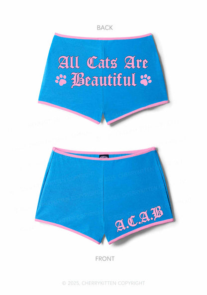 ACAB Cats Y2K Booty Shorts Cherrykitten