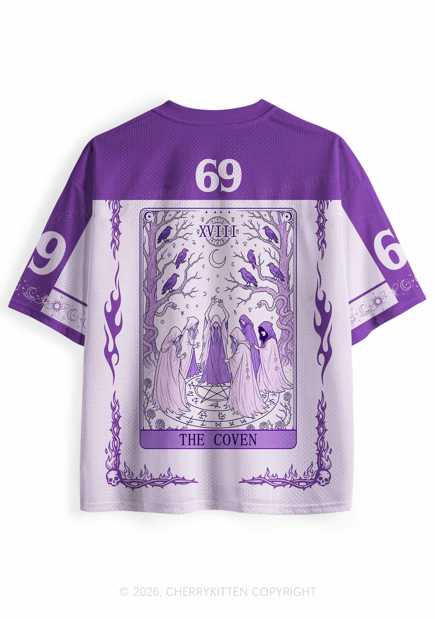 Halloween Purple The Coven Y2K Sport Jersey Shirts Cherrykitten