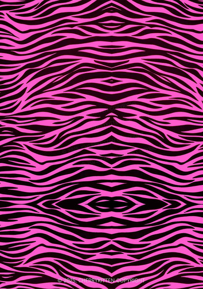 Pink Zebra Y2K Print Mini Layered Skirt Cherrykitten