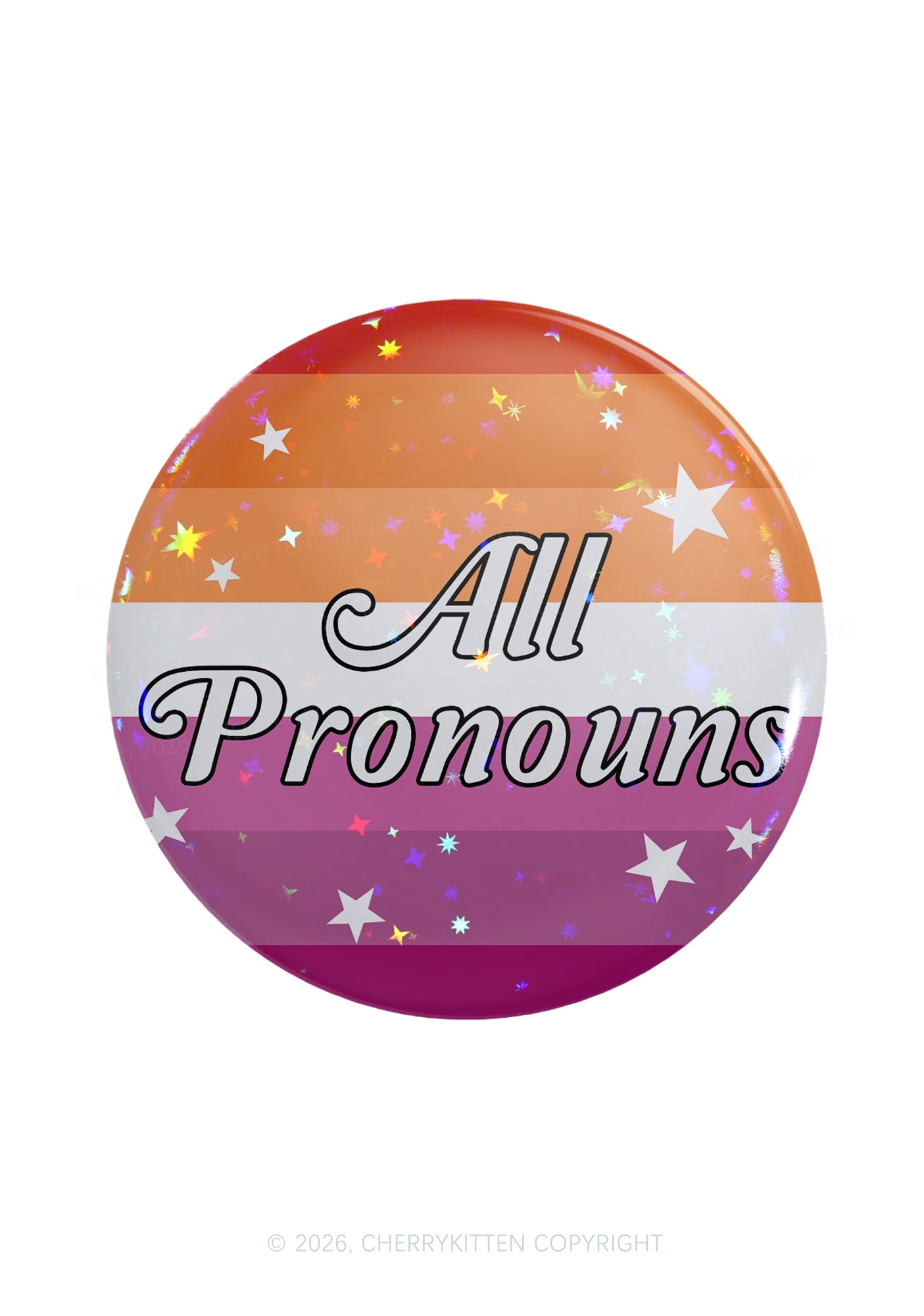 All Pronouns Lesbian Pride 1Pc Y2K Pin Badge Cherrykitten