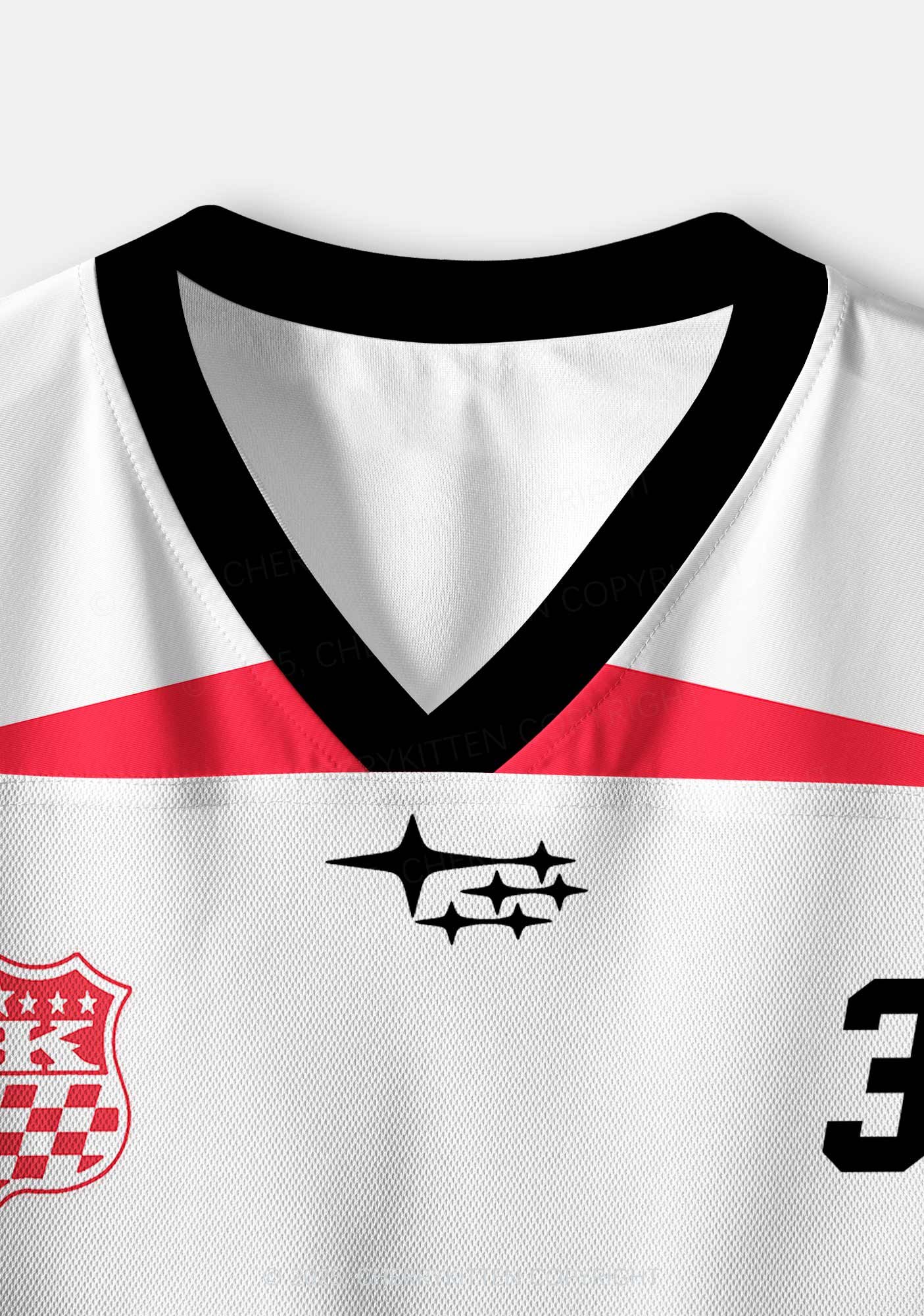 Custom White He Him Hole Pride Y2K Crop Sport Jersey Shirts Cherrykitten