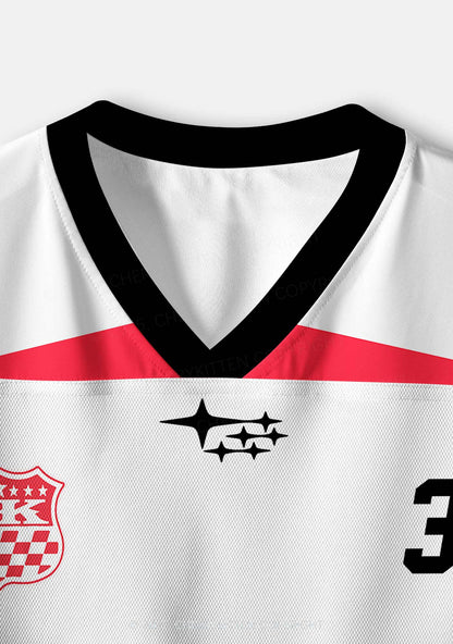 Custom White He Him Hole Pride Y2K Crop Sport Jersey Shirts Cherrykitten