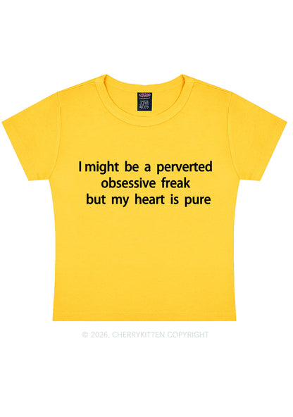 I Might Be A Perverted Obsessive Freak Y2K Baby Tee Cherrykitten