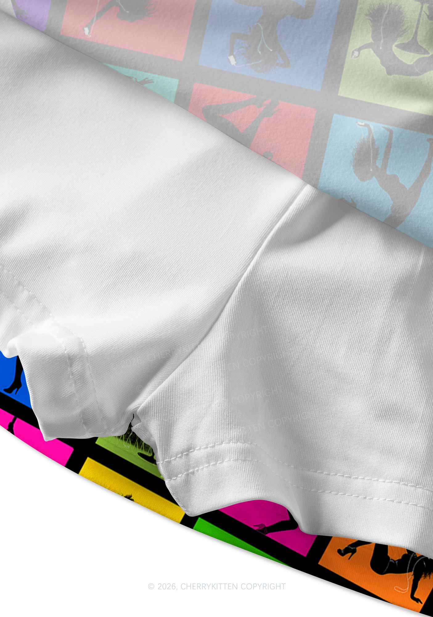 Dancer Silhouette Y2K Print Mini Skirt Cherrykitten
