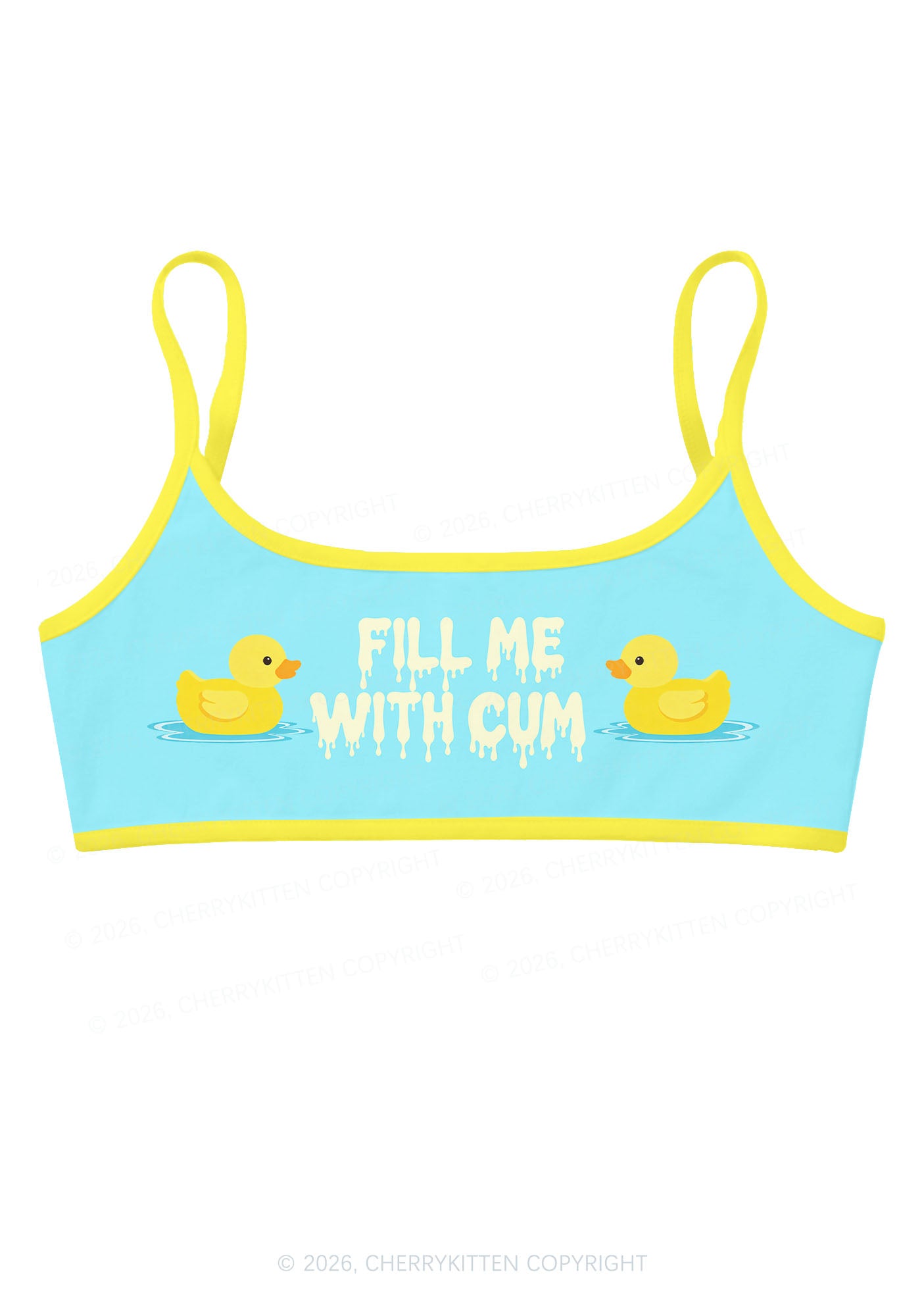 Fill Me With Cxm Ducks Y2K Print Super Crop Cami Cherrykitten