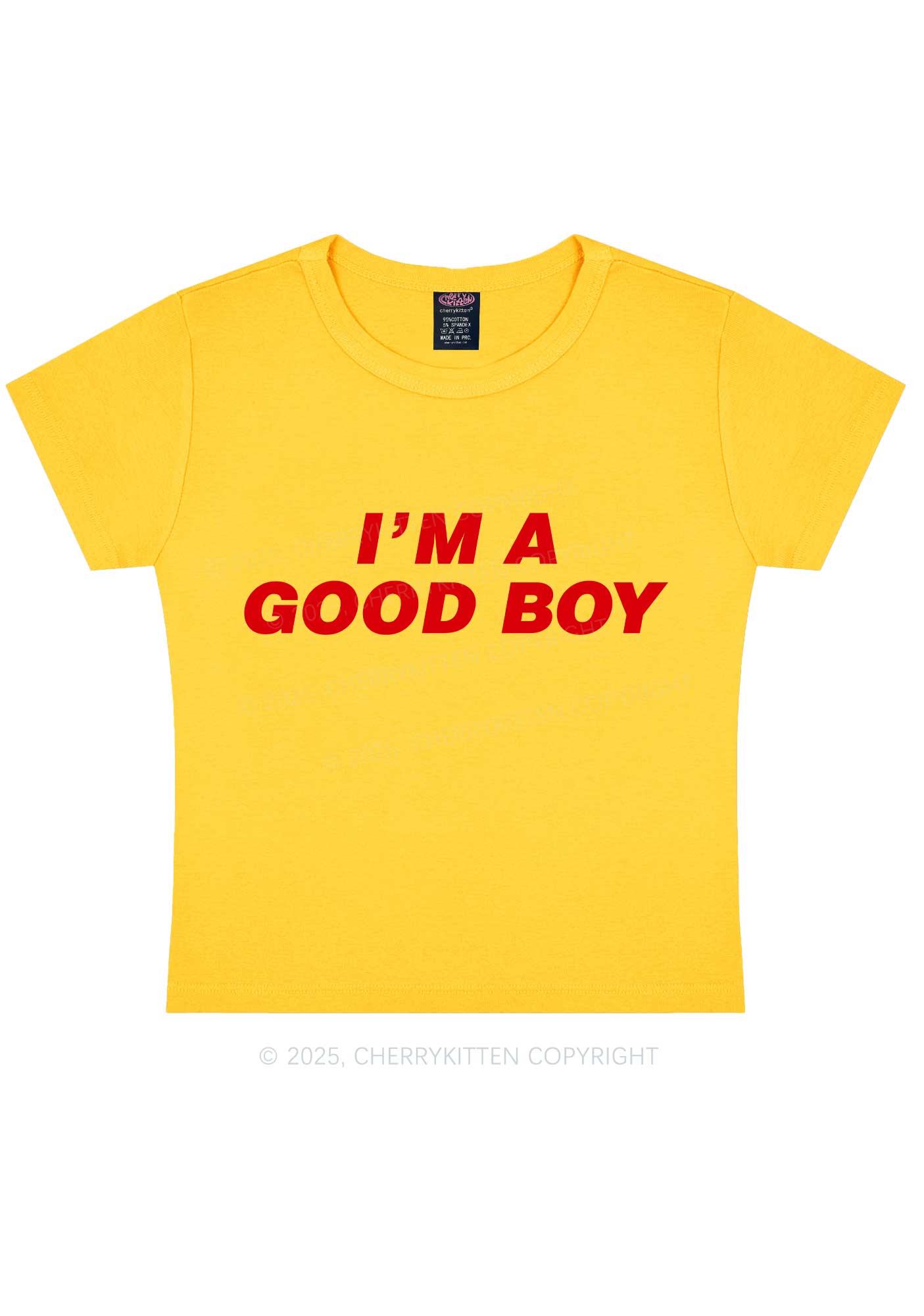 Im A Good Boy Y2K Baby Tee Cherrykitten