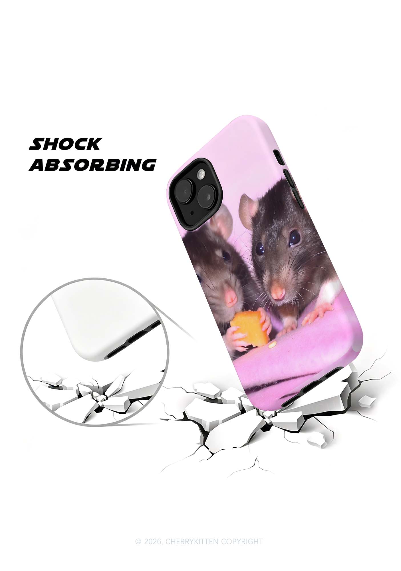 Cheese Rat Y2K Phone Case Cherrykitten