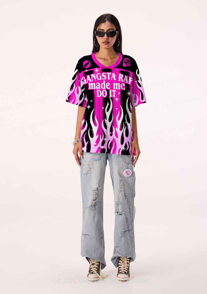 Gangsta Rap Made Me Do It Y2K Sport Jersey Shirts Cherrykitten