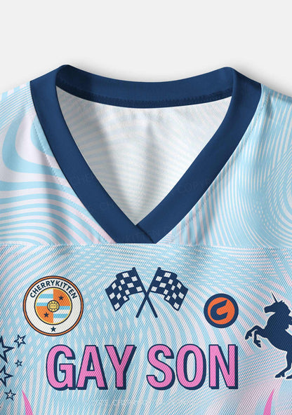 Custom Gay Son Pride Y2K Crop Sport Jersey Shirts Cherrykitten