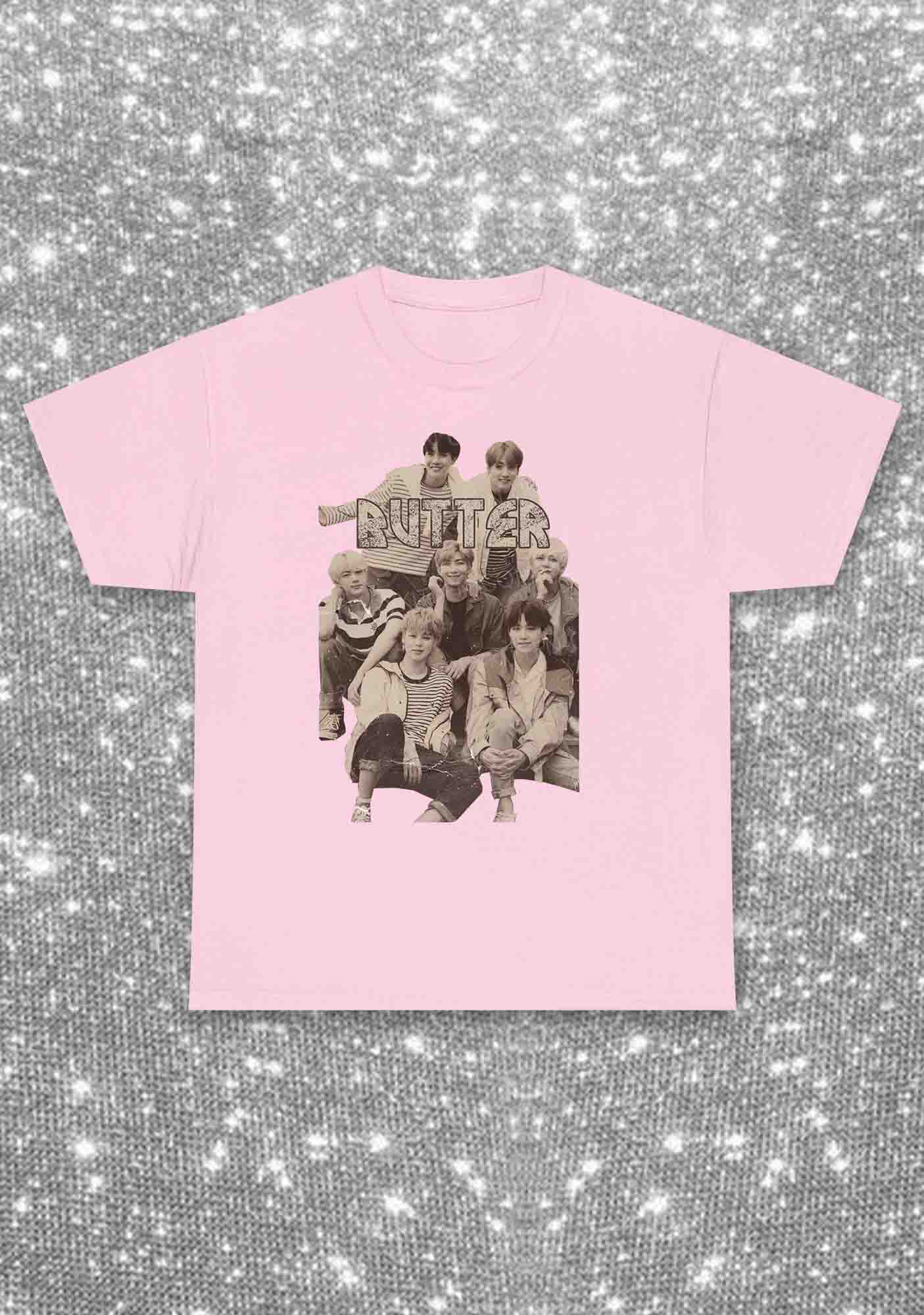 Vintage Butter Bangtan Kpop Y2K Chunky Shirt Cherrykitten