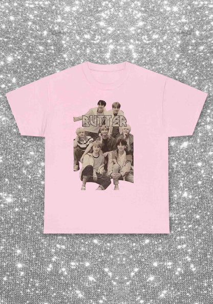 Vintage Butter Bangtan Kpop Y2K Chunky Shirt Cherrykitten
