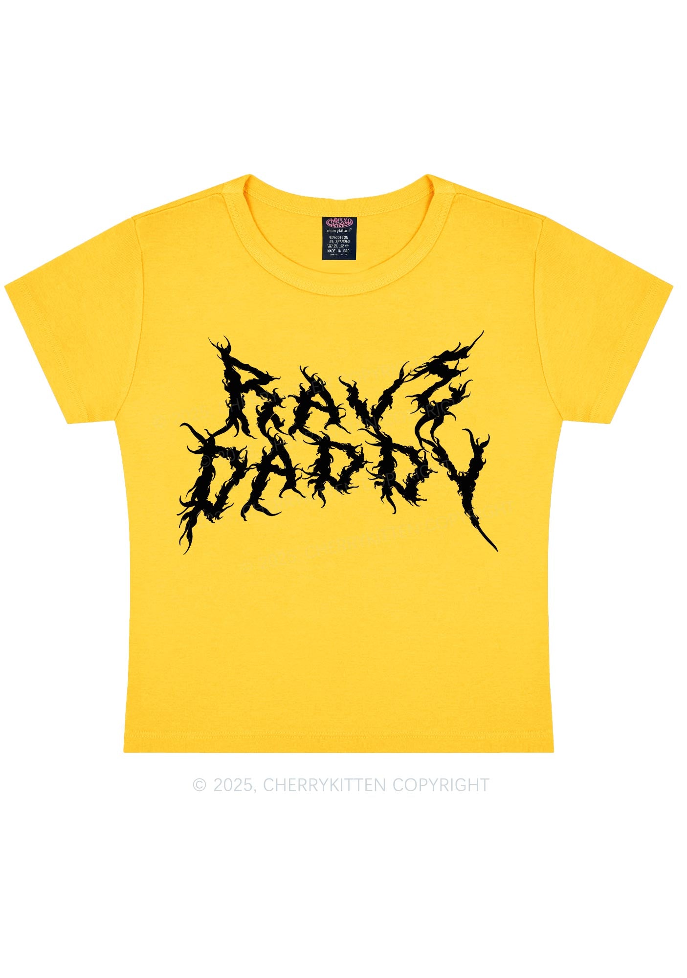Rave Daddy Y2K Baby Tee Cherrykitten