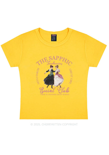 The Sapphic Pride Y2K Baby Tee Cherrykitten