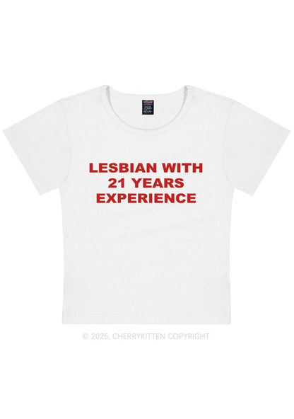 Custom Lesbian Experience Pride Y2K Baby Tee Cherrykitten