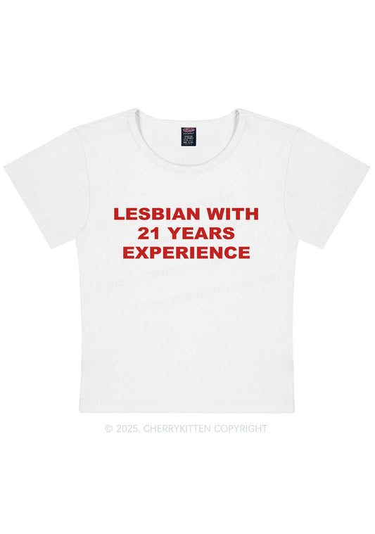 Custom Lesbian Experience Pride Y2K Baby Tee Cherrykitten