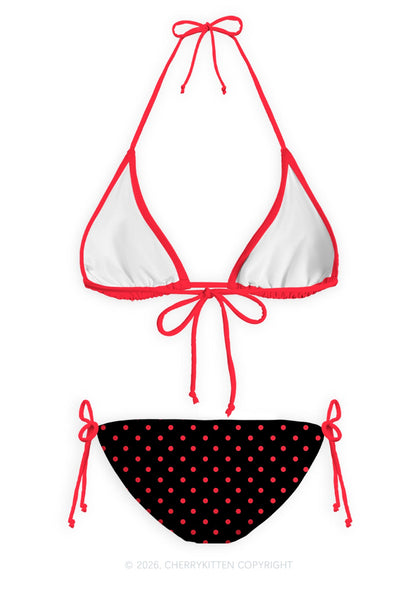 Kiss Girls Kill Boys Pride Y2K Print Bikini Set Cherrykitten