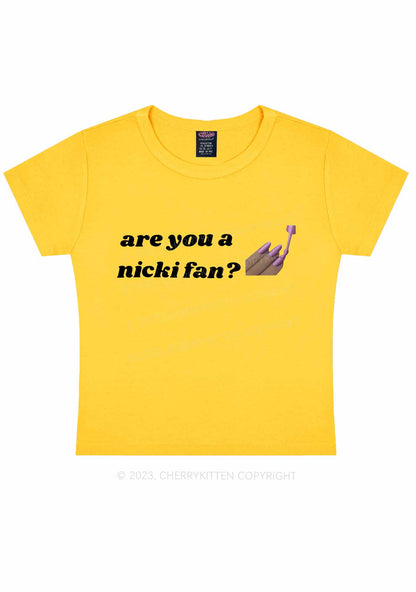 Are You Nicki Fan Y2K Baby Tee Cherrykitten