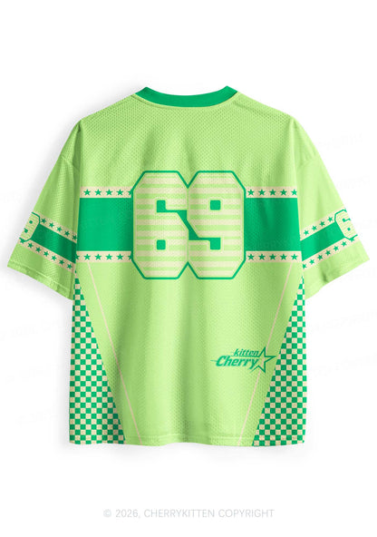Green Girl Kisser Pride Y2K Sport Jersey Shirts Cherrykitten