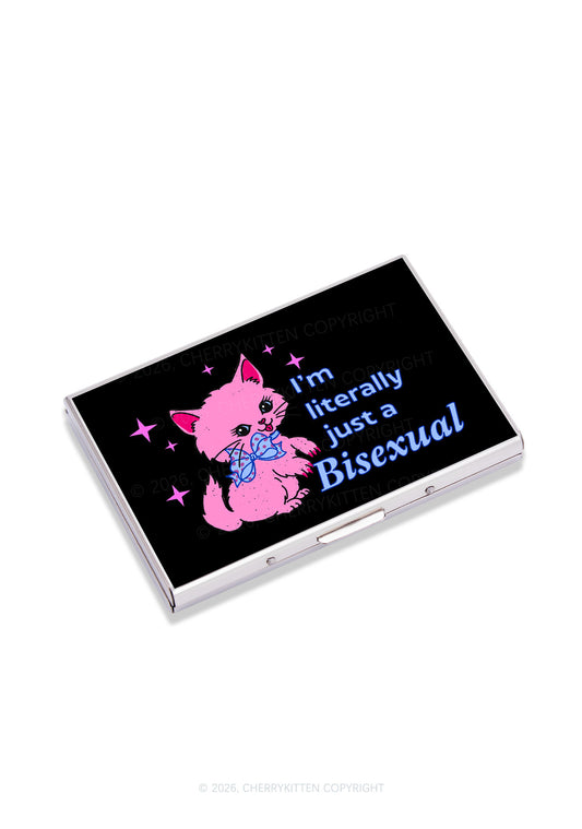 Literally Just A Bisexual Pride Y2K Mirror Cigarette Case Cherrykitten