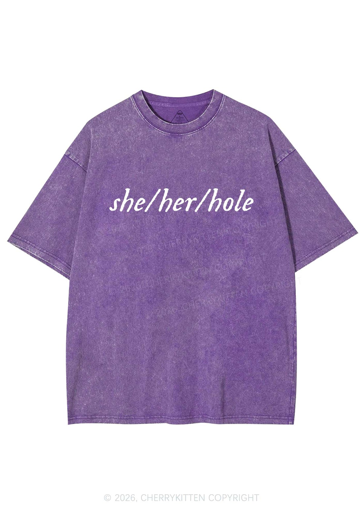 She Her Hole Pride Y2K Shirts Washed Tee Cherrykitten