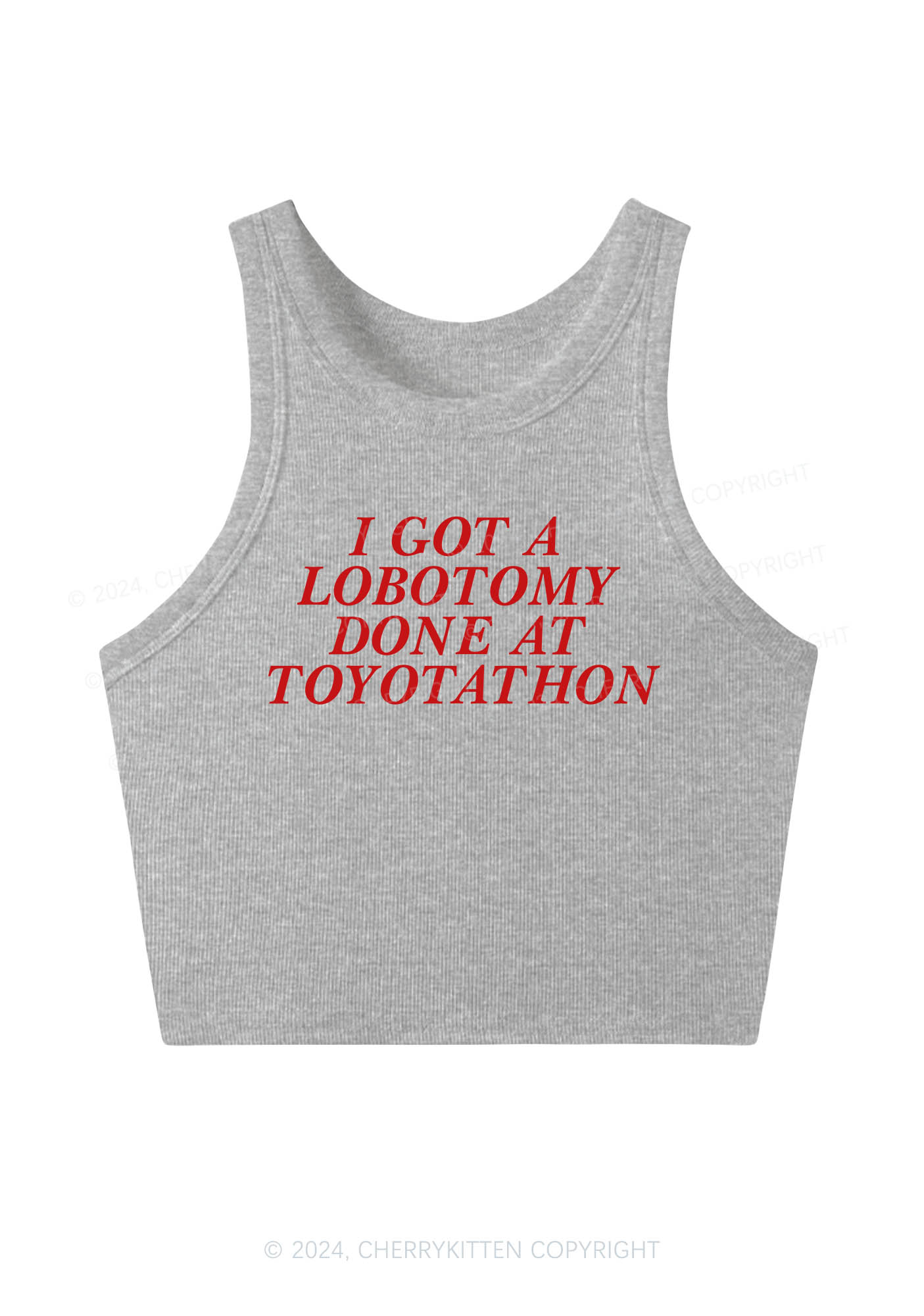 Lobotomy At Toyotathon Y2K Crop Tank Top Cherrykitten