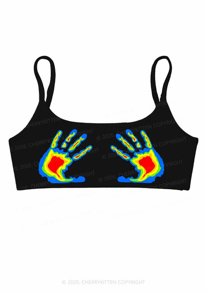 Thermal Hands Y2K Print Super Crop Cami Cherrykitten
