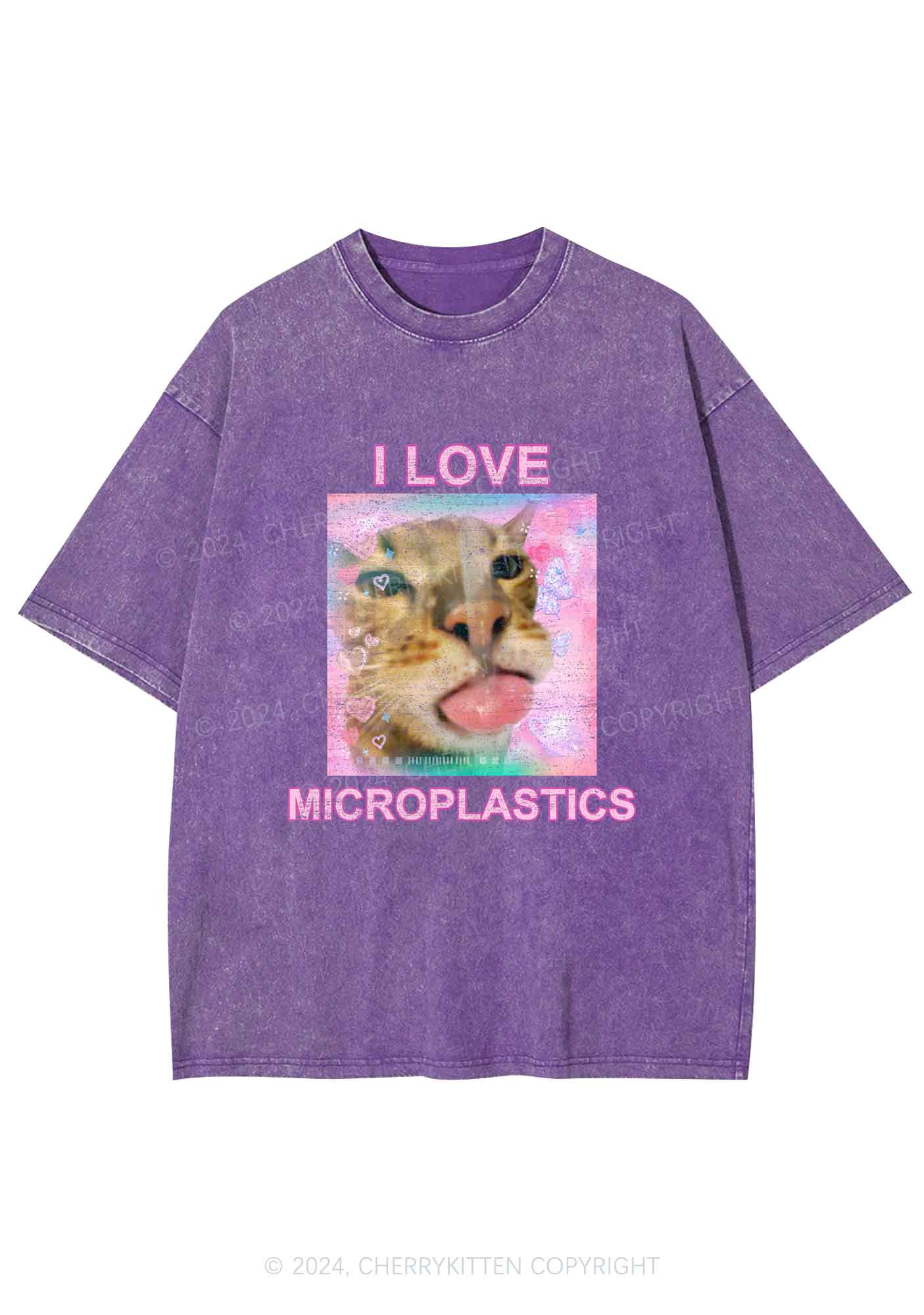 I Love Microplastics Y2K Washed Tee Cherrykitten