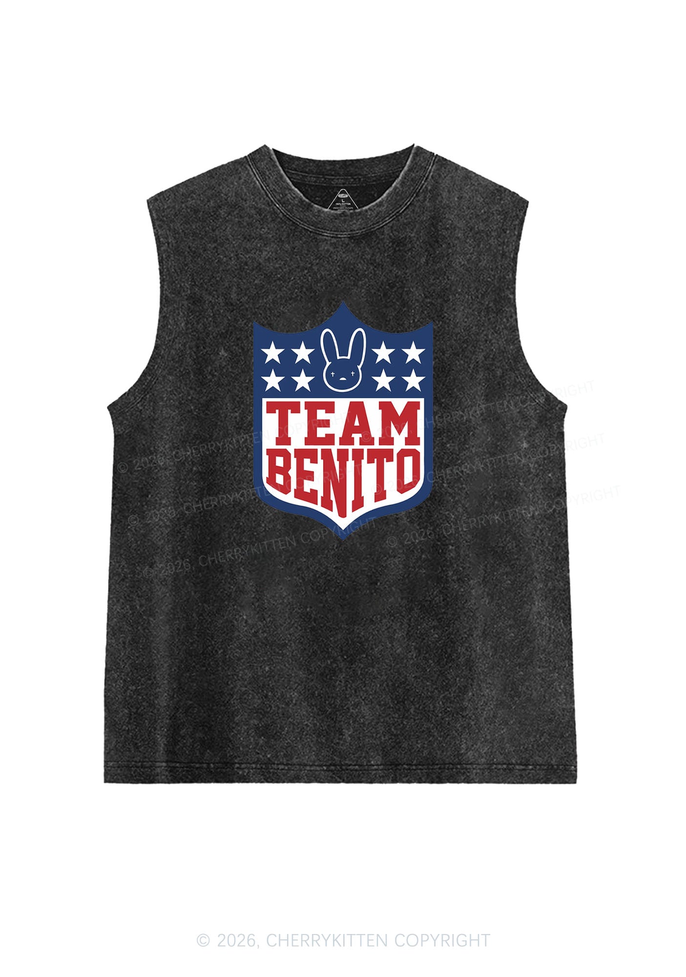 Team Bunny Y2K Washed Muscle Tank Cherrykitten