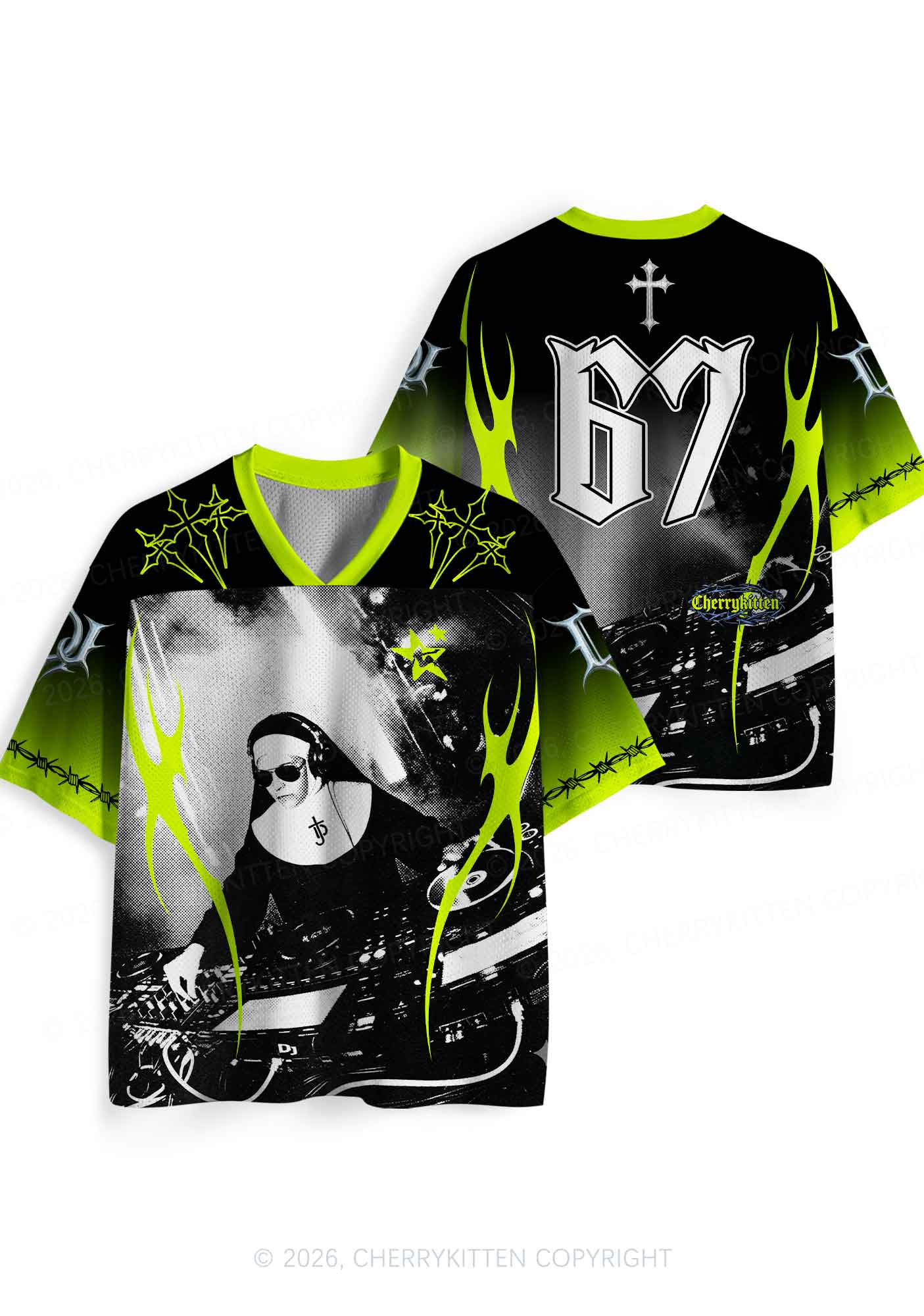 DJ Nun Y2K Sport Jersey Shirts Cherrykitten
