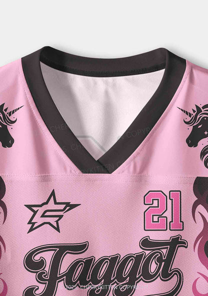 Custom Unicorn Faggot Pride Y2K Crop Sport Jersey Shirts Cherrykitten