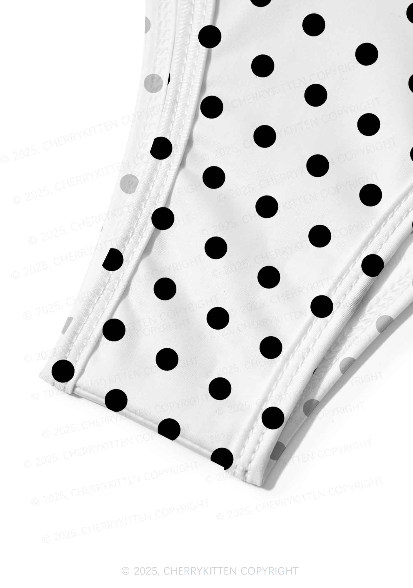 Black And White Dots Y2K Print Bikini Set Cherrykitten