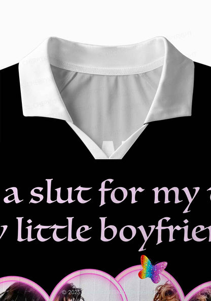 Black Slxt For My Gay BF HR Y2K Long Sleeve Sport Jersey Shirts Cherrykitten