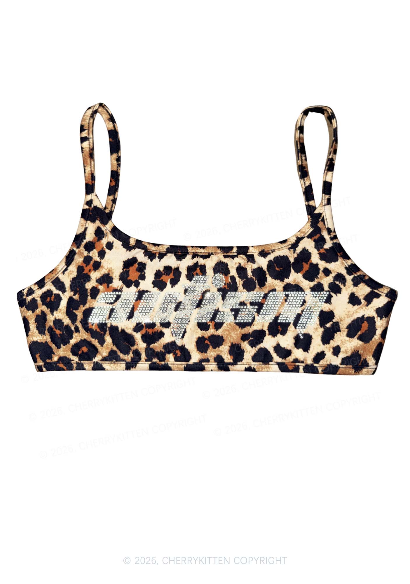 Rhinestone Autism Y2K Super Crop Cami Cherrykitten