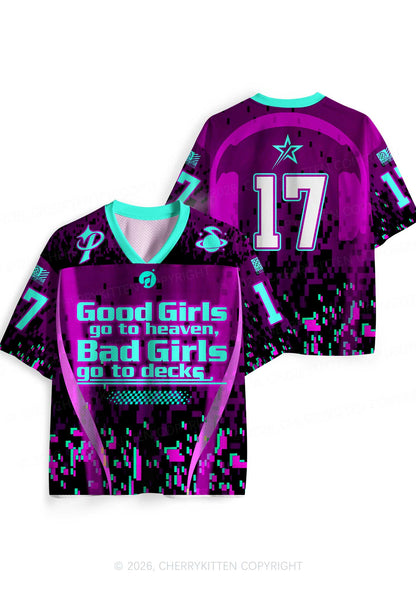 Bad Girls Go To Decks Y2K Sport Jersey Shirts Cherrykitten