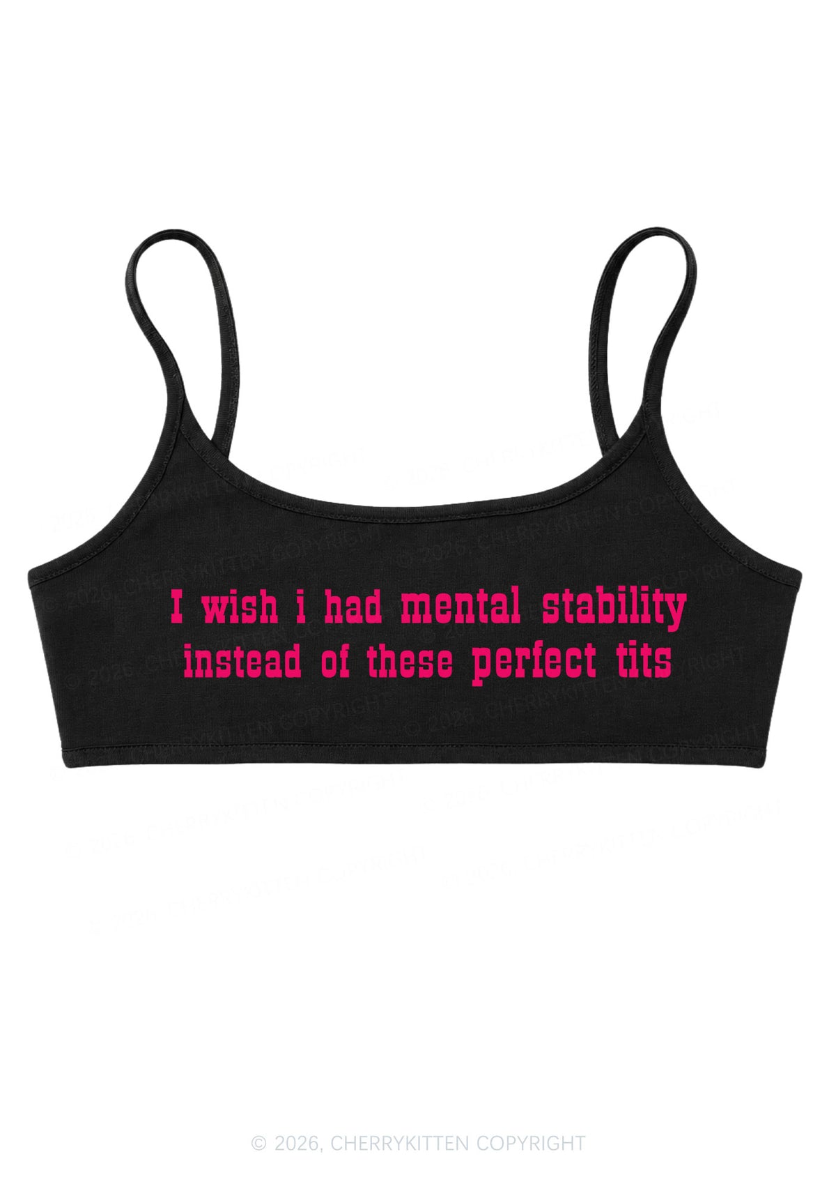 Mental Stability Instead Perfect Txts Y2K Super Crop Cami Cherrykitten