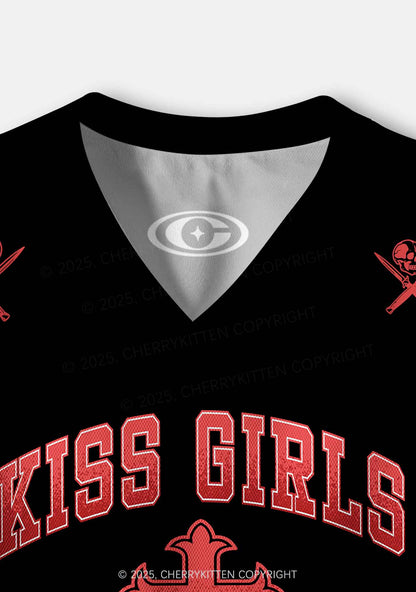 Custom Kiss Girls Pride Y2K Crop Sport Jersey Shirts Cherrykitten