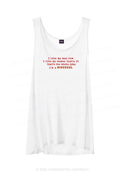 Im A Bisexual Pride Y2K Sheer Boyfriend Tank Cherrykitten