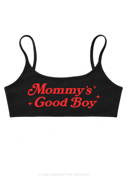 Mommys Good Boy Y2K Super Crop Cami Cherrykitten
