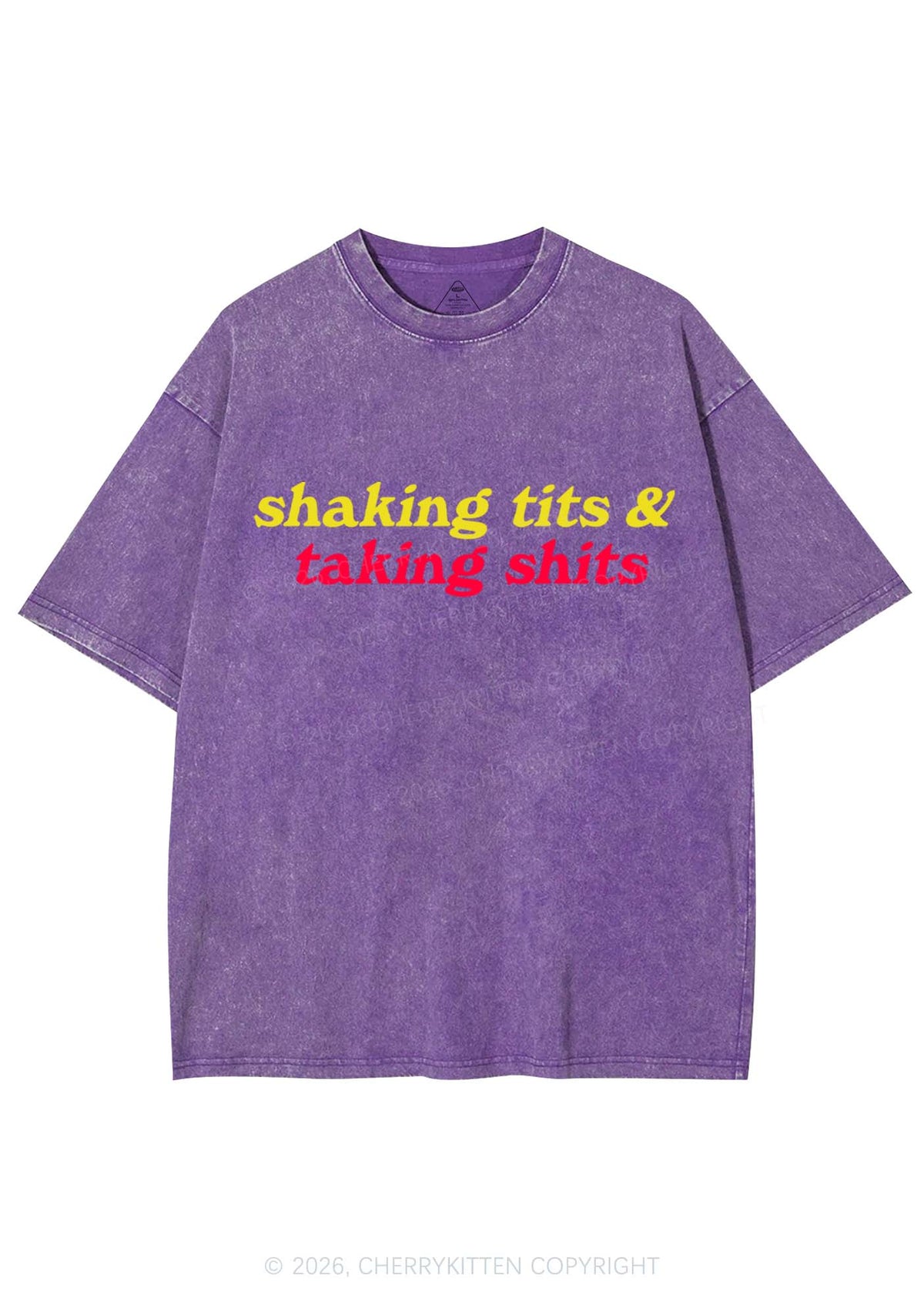 Shaking Txts Taking Shxts Y2K Shirts Washed Tee Cherrykitten