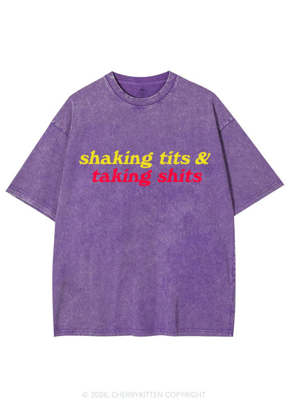 Shaking Txts Taking Shxts Y2K Shirts Washed Tee Cherrykitten
