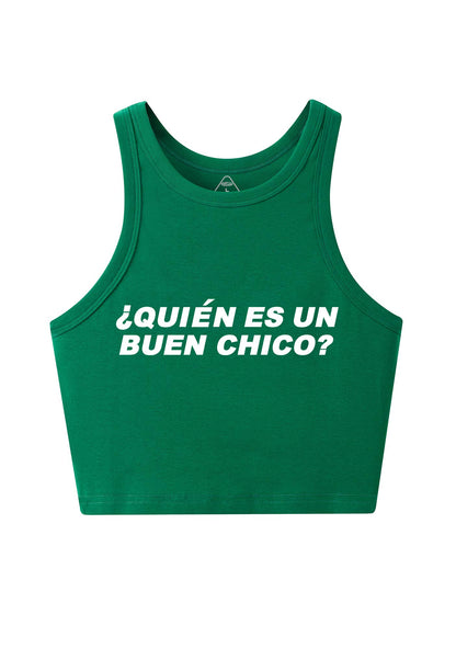 Quien Es Un Buen Chico Y2K Crop Tank Top Cherrykitten