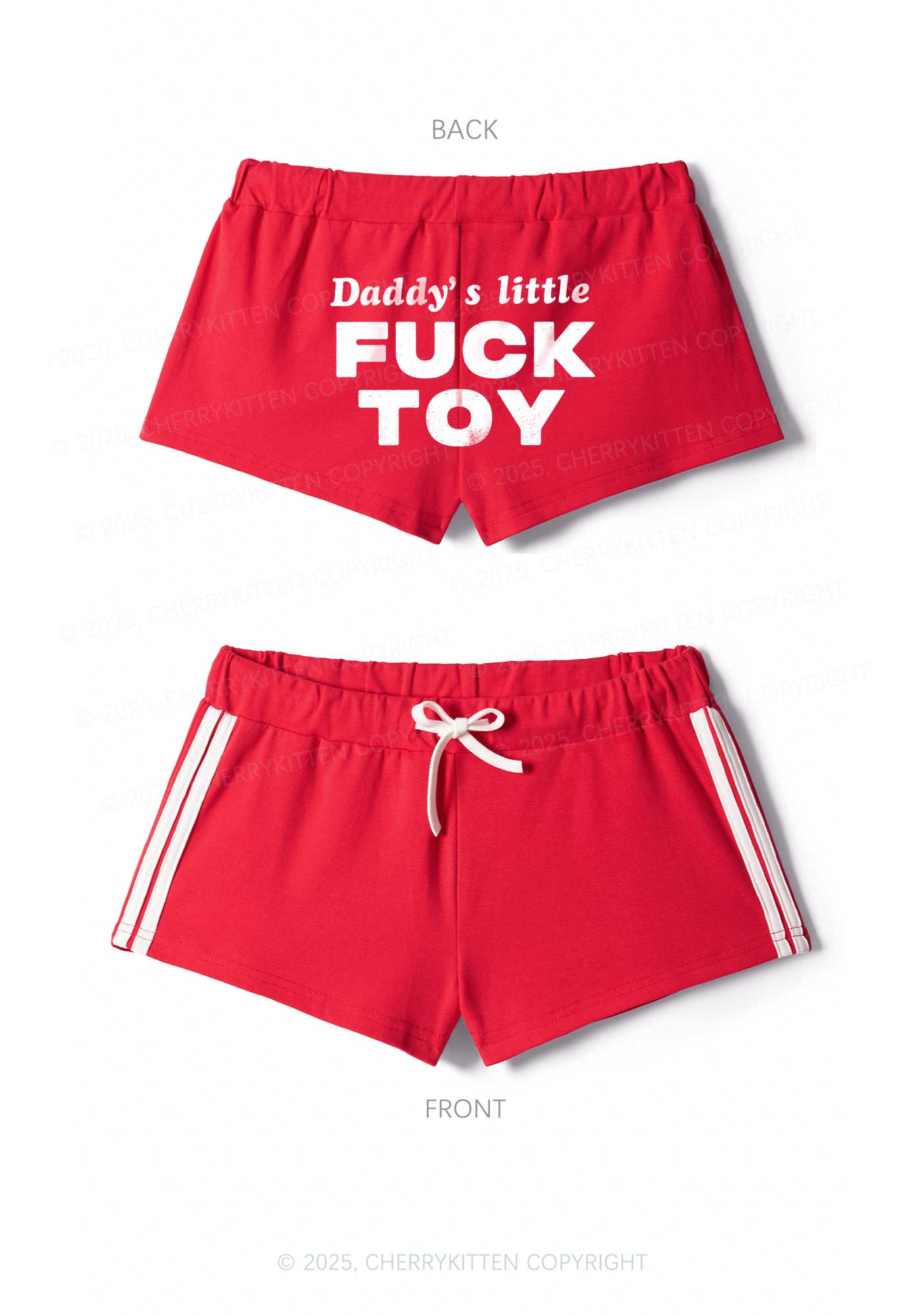 Daddys Little Fxxk Toy Y2K Drawstring Mini Shorts Cherrykitten