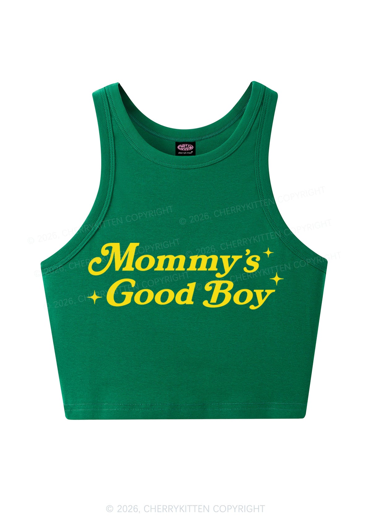 Mommys Good Boy Y2K Crop Tank Top Cherrykitten