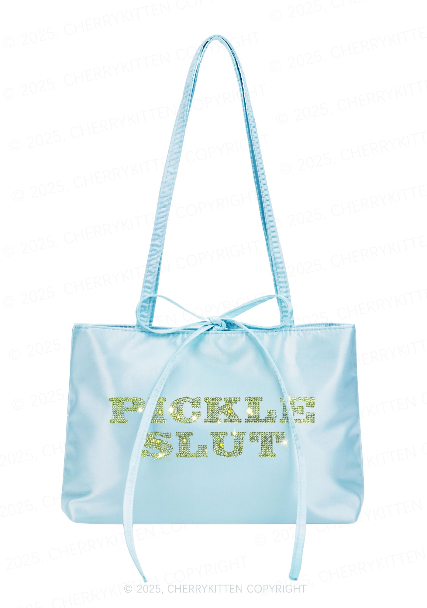 Rhinestone Pickle Slxt Y2K Satin Bags Cherrykitten