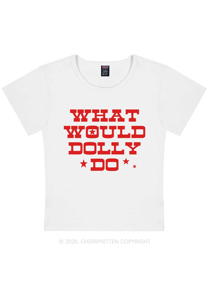 What Would Doll Do Y2K Baby Tee Cherrykitten