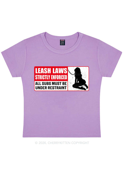 Leash Laws Strictly Enforced Y2K Baby Tee Cherrykitten