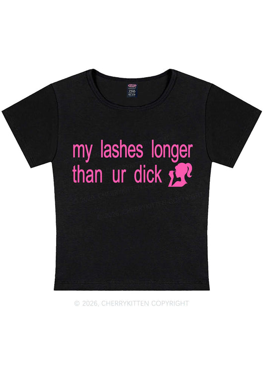 My Lashes Longer Than Your Dxxk Y2K Baby Tee Cherrykitten