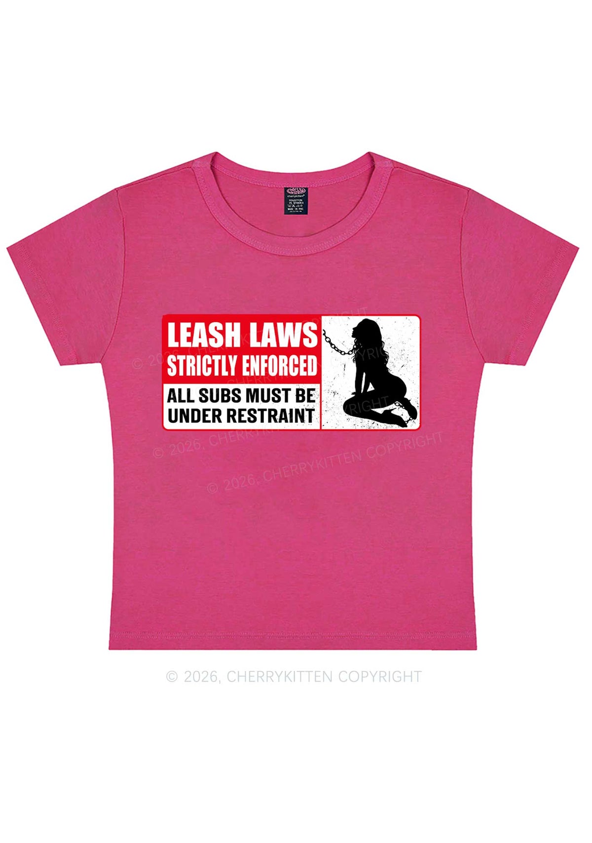Leash Laws Strictly Enforced Y2K Baby Tee Cherrykitten